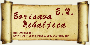 Borisava Mihaljica vizit kartica